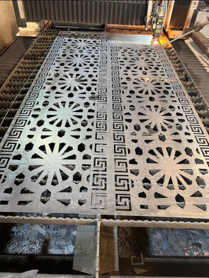 Laser Cut Design Plate — True Crescent steel and construction materials, Lagos